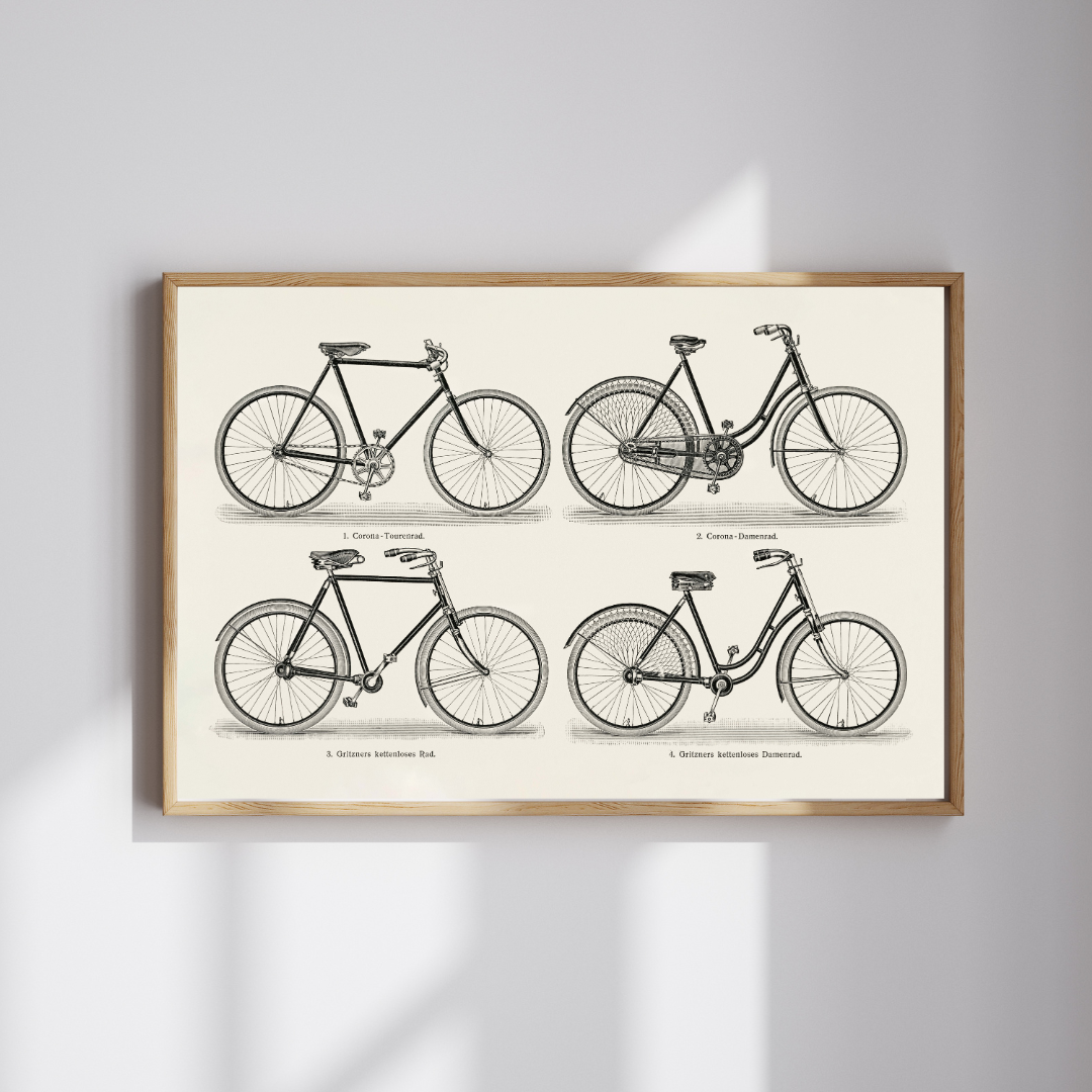 Bicycles | Vintage Lithograph