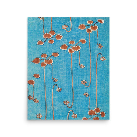 Vine illustration from the original edition of Shin Bijutsukai, showcasing intricate floral patterns and vintage spring-inspired design.